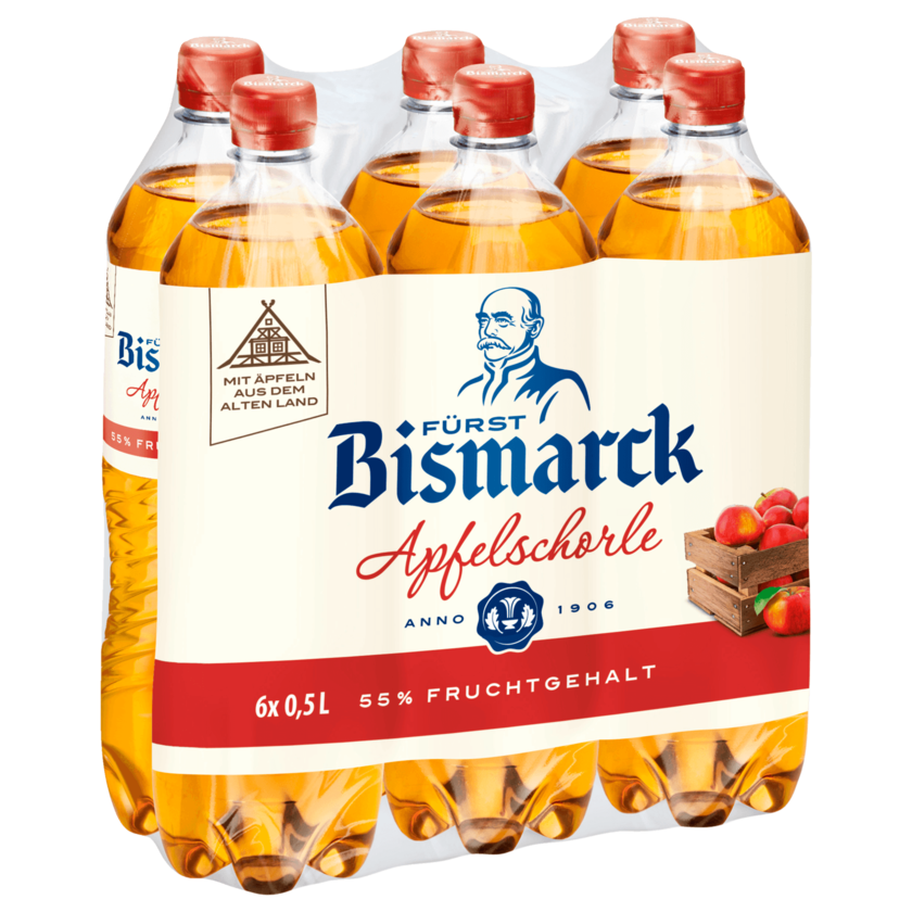 Fürst Bismarck Apfelschorle 6x0,5l